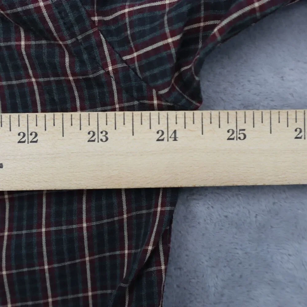 Dockers Shirt Men Large Red Blue Plaid Wrinkle Free Long Sleeve Button Up Casual - Picture 5 of 16